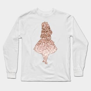 Sparkling rose gold Alice Long Sleeve T-Shirt